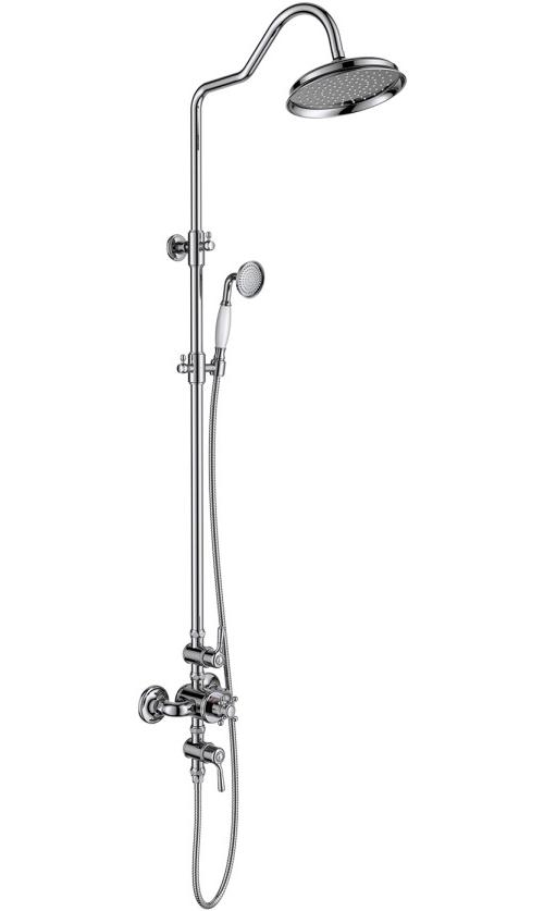 Душевая система Aquanet Классик AQ2563CR термостатическая со смесителем для душа 220 мм хром AQ2563CR