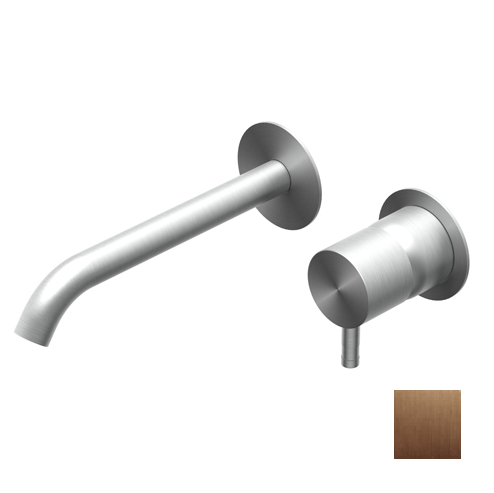 Смеситель для раковины Ritmonio Diametro35 Inox настенный встраиваемый Brushed Copper Stainless Steel PVD E0BA0117SPCF47
