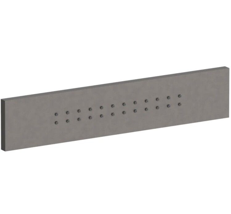 Форсунка боковая Fantini Milano прямоугольная цвет Matt Gun Metal PVD 86P58034B