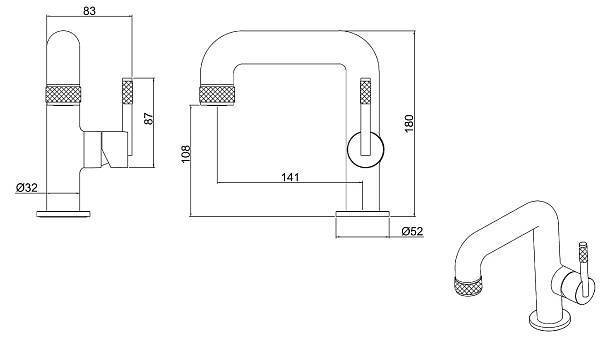 Смеситель для раковины Allen Brau Reality хром 5.32001-00
