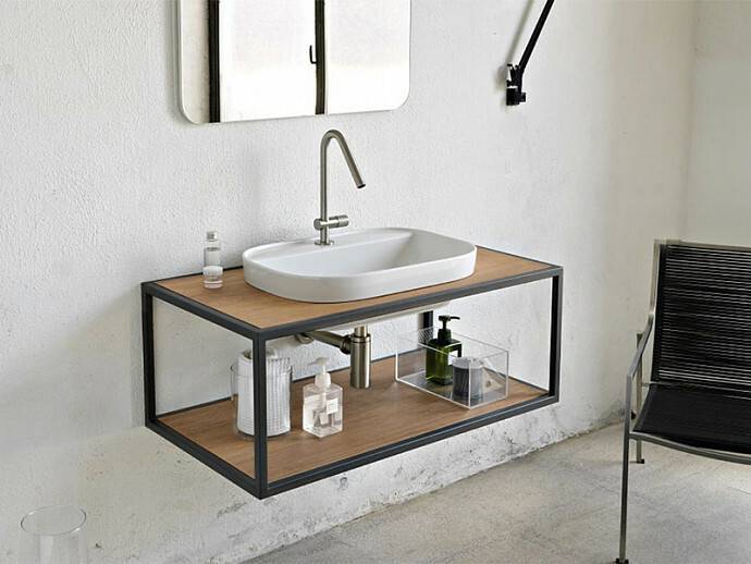 Раковина накладная Scarabeo Glam 56х39 см Ardesia BIOKER 1805/49BK