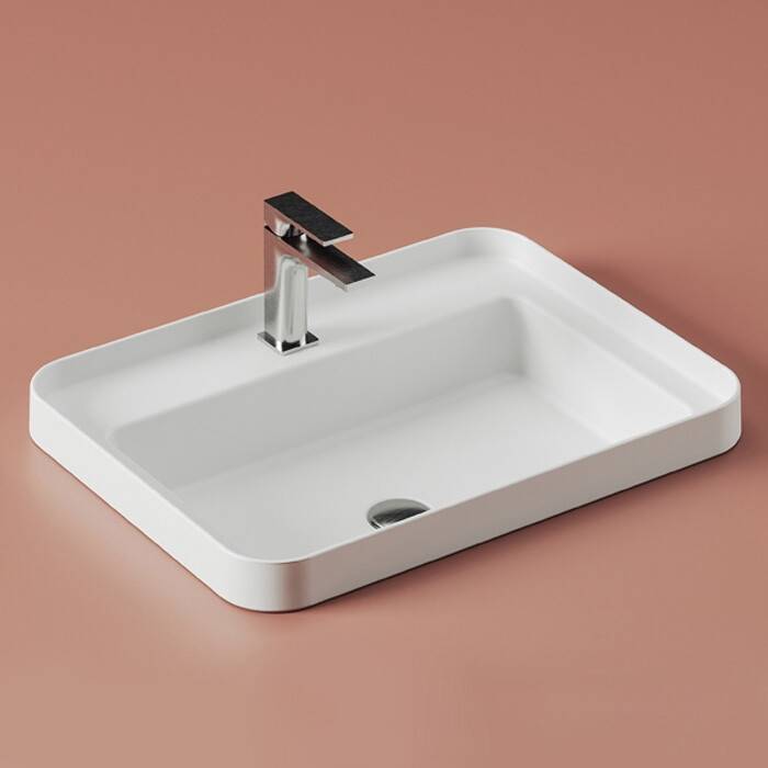 Раковина накладная Artceram Fuori Scala 605x455 мм белый глянцевый TFL0340100