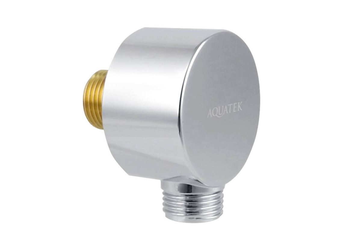 Шланговое подсоединение Aquatek хром AQ2454CR