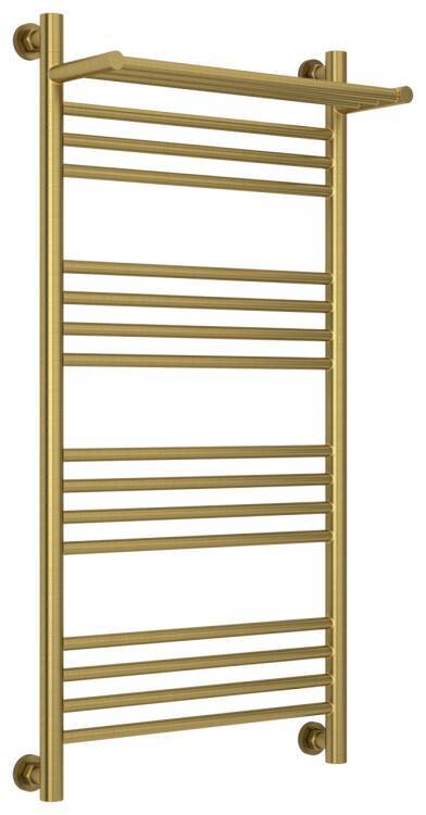 Полотенцесушитель водяной Сунержа Богема + с 1 полкой 1000x500 мм состаренная латунь 051-0223-1050