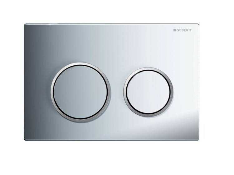 Клавиша смыва Geberit Omega20 212х142 мм глянцевый хром/матовый хром 115.085.KH.1