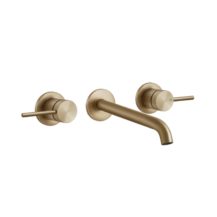 Смеситель для раковины Gessi 316 Cesello настенный встраиваемый Warm Bronze Brushed PVD 54494-726