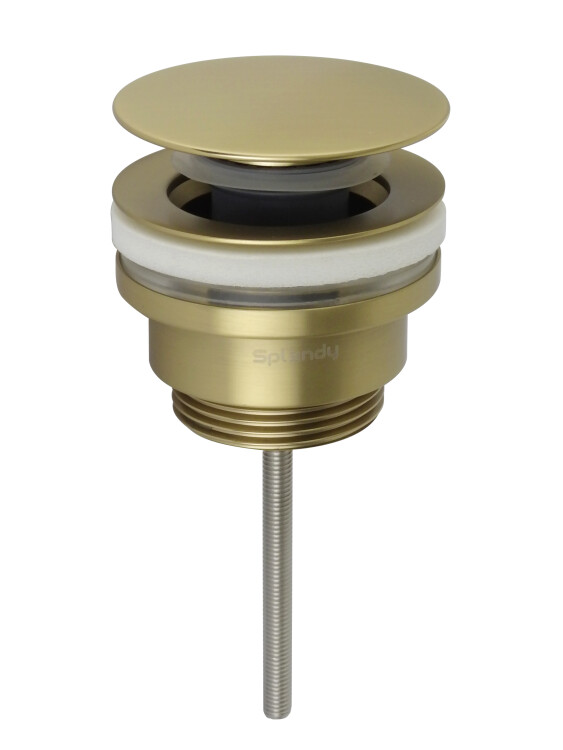 Донный клапан для раковины Splendy универсальный незапираемый 1 1/4 золото матовое AA3071URMGM