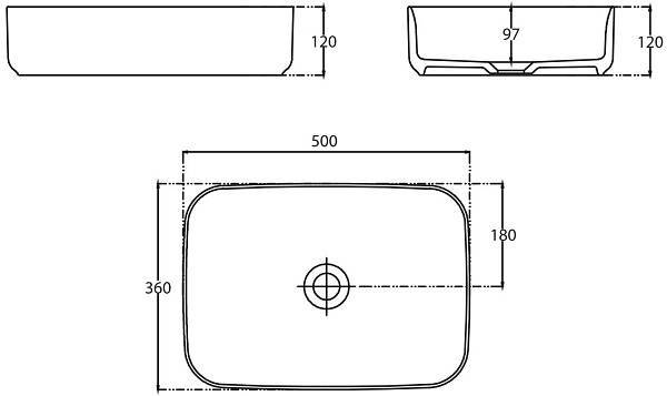 Раковина Allen Brau Fantasy 50 см зеленая 4.11021.MT