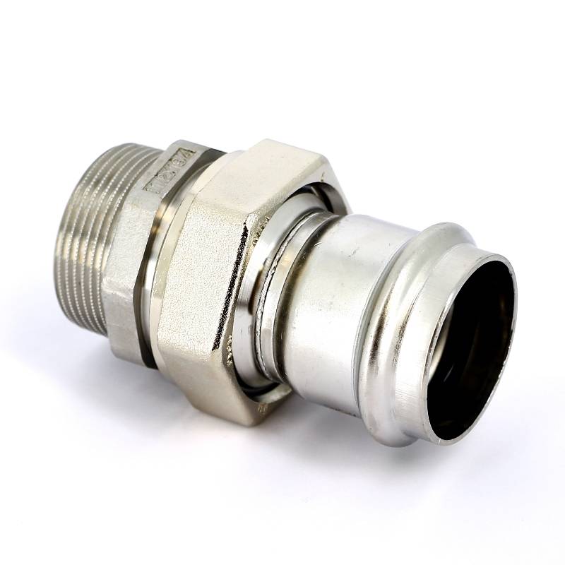 Муфта разъемная Viega Sanpress Inox 42x1 1/2 пресс-НР нержавеющая сталь 438357