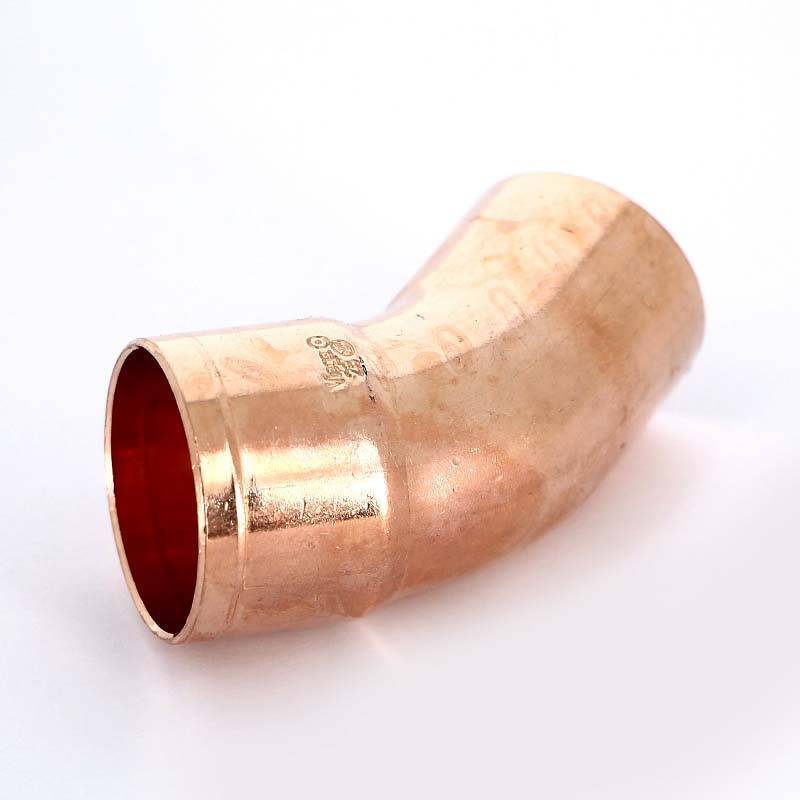 Угол медный 45 градусов однораструбный под пайку Viega 28 мм 101336