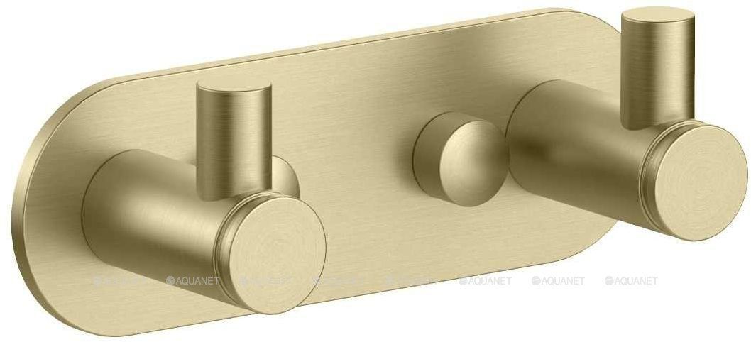 Крючок двойной Aquanet Европа шлифованное золото AQ4102BG