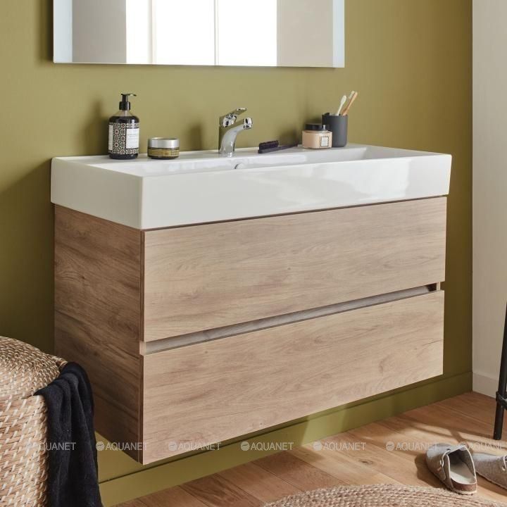Тумба под раковину Jacob Delafon Tolbiac 100 см 2 ящика дуб давос натуральный EB2383-E75