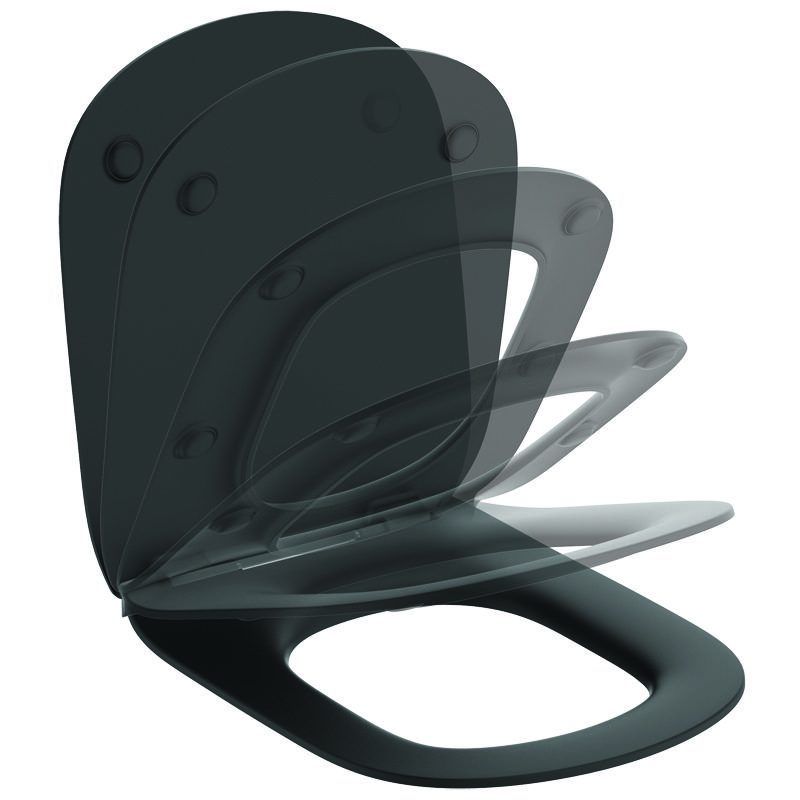 Сиденье для унитаза Ideal Standard TESI тонкое с микролифтом Silk Black T3527V3