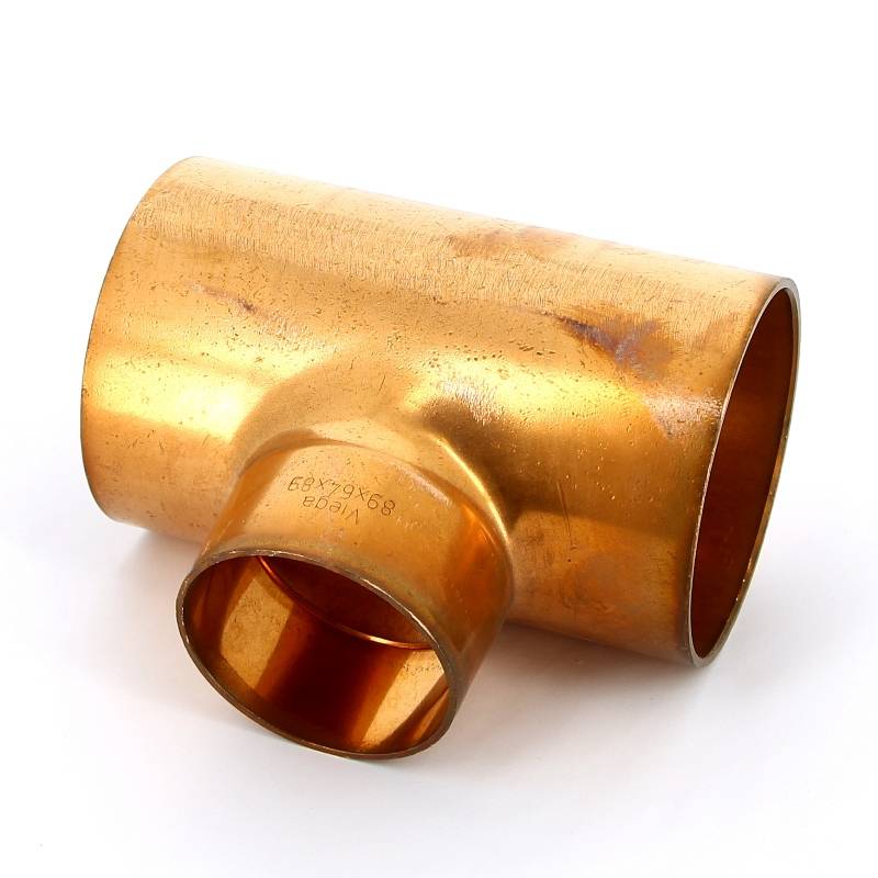 Тройник медный под пайку Viega 88.9х64х88.9 мм 595241