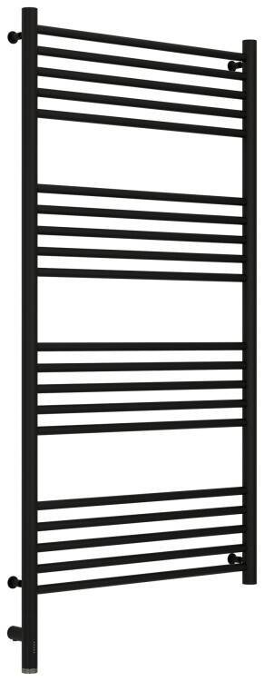 Полотенцесушитель электрический Сунержа Богема 3.0 прямая 1200x600 мм МЭМ слева черный матовый 31-5804-1260