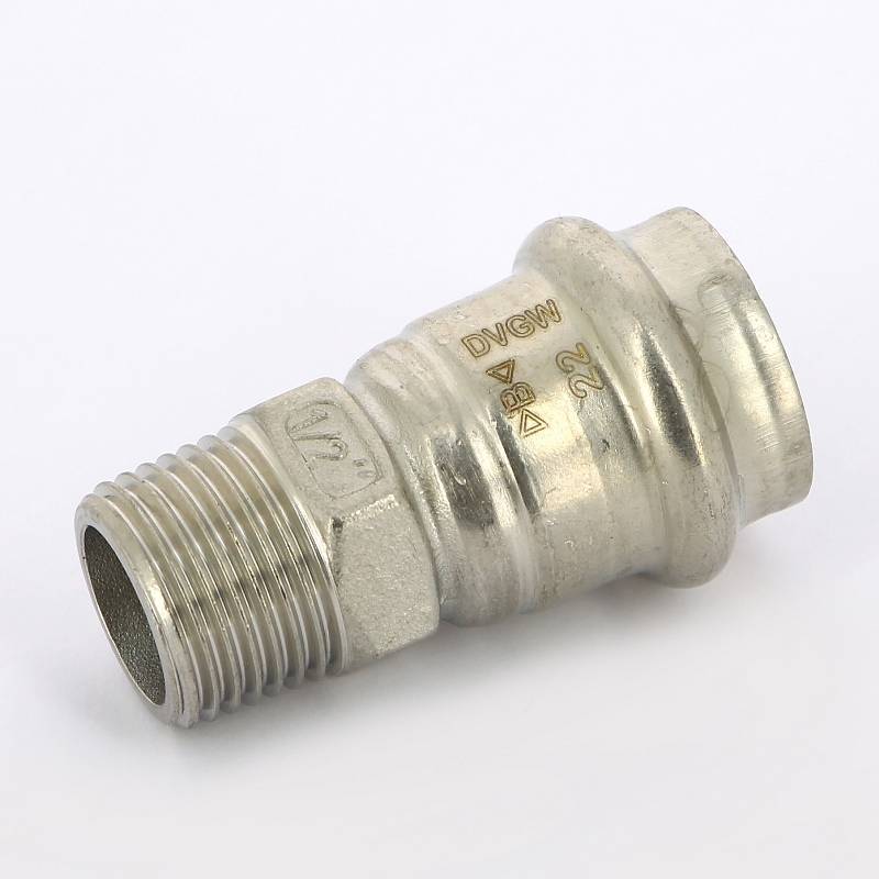 Муфта с наружной резьбой пресс IBP >B< Press Inox 22x1/2 нержавеющая сталь PS4243G0220400