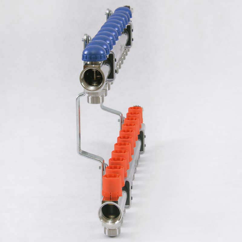 Коллекторная группа с балансировочными и термостатическими вентилями UNI-FITT 1x3/4 EK 11 выходов 441E4311