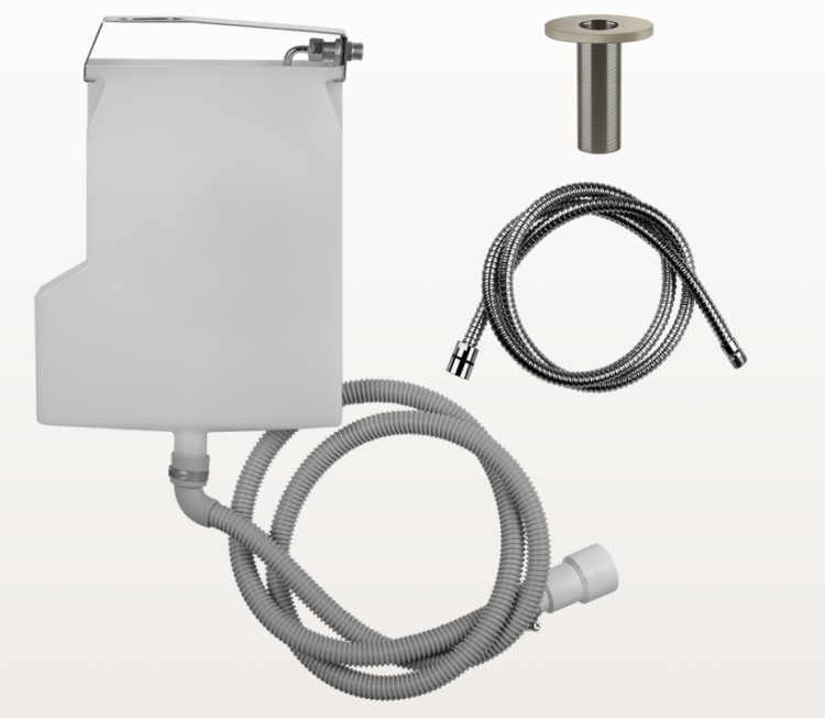 Система сбора воды, Gessi, для ручного душа, цвет-Finox Brushed Nickel
