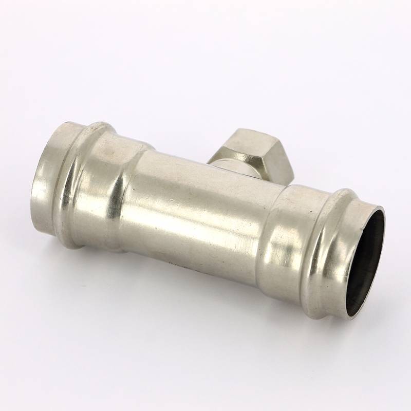 Тройник пресс IBP B-Press Inox 35x1/2x35 мм нержавеющая сталь PS4130G0350435