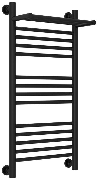 Полотенцесушитель водяной Сунержа Богема с 1 полкой 400х800 мм черный матовый 31-0223-8040