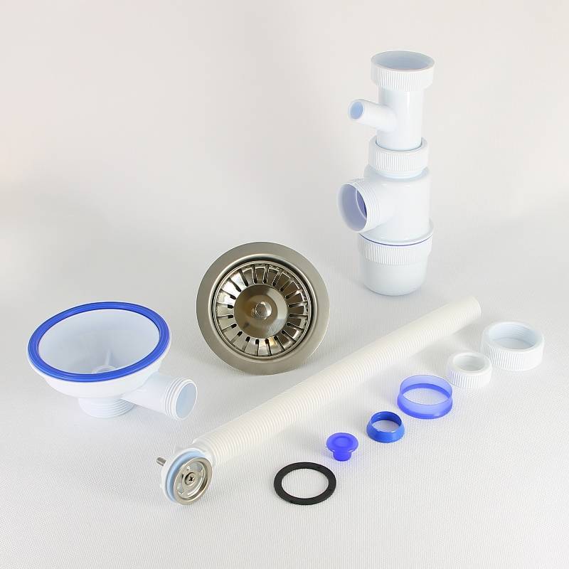 Сифон для мойки Wirquin Элит 1 1/2 х 40 мм чашка 114 мм с отводом и круглым переливом 30986177