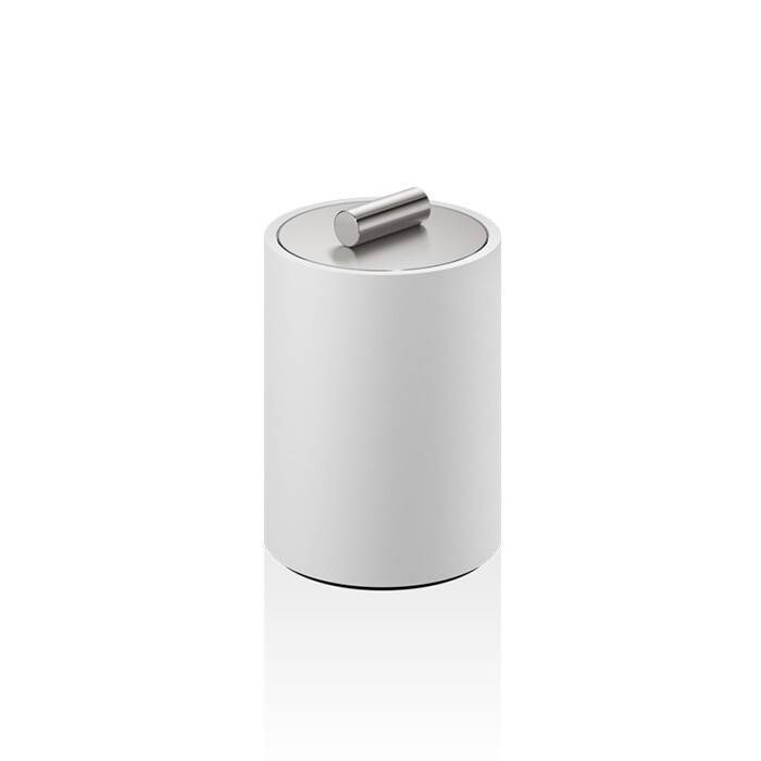 Контейнер универсальный Decor Walther Stone DMD S с крышкой 80х80х115 мм матовая сталь/белый 0971255