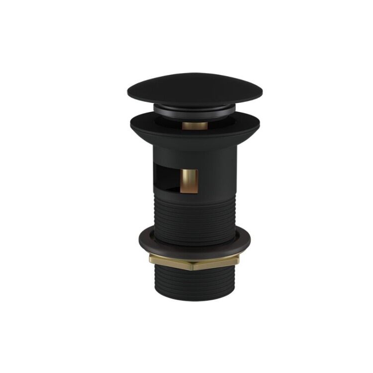 Донный клапан Jaquar для раковины с переливом 1 1/4 черный матовый ALD-BLM-729