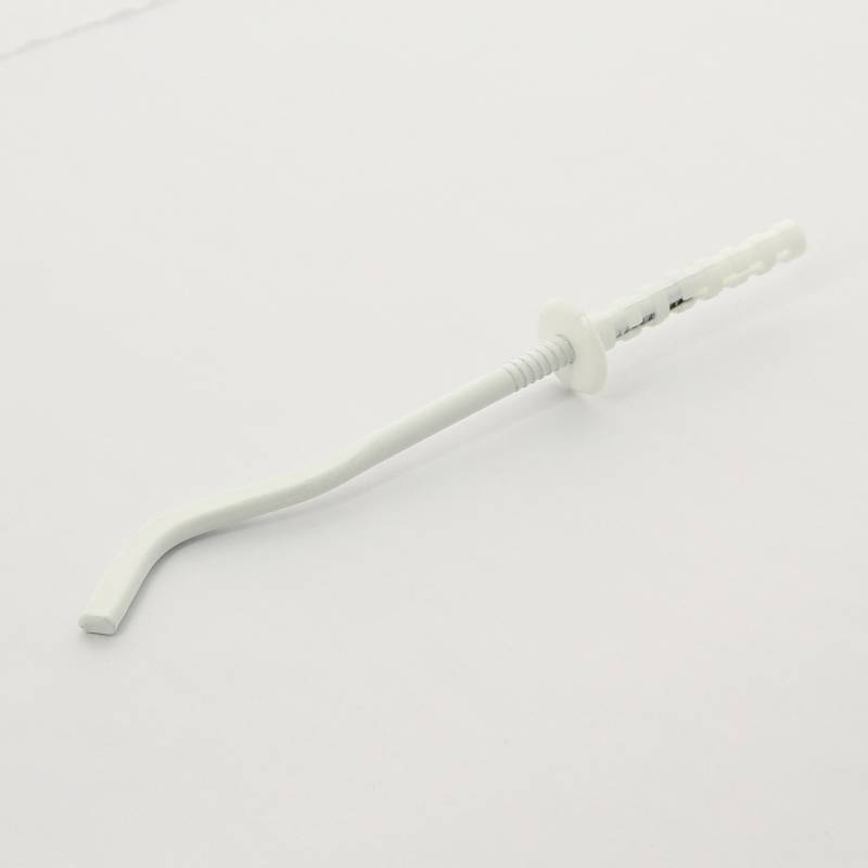 Кронштейн штыревой плоский Uni-Fitt 7х180 мм белый с дюбелем 870W0718