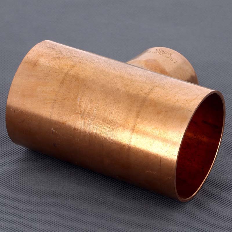 Тройник медный под пайку Viega 76.1х54х76.1 мм 595357