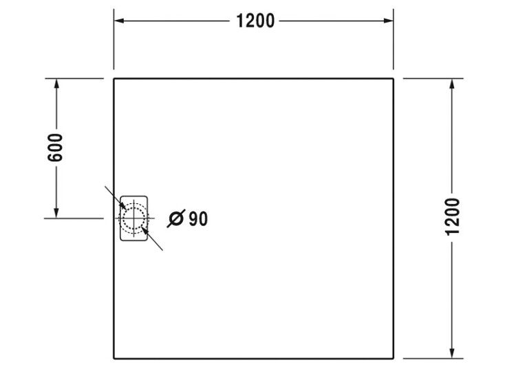 Душевой поддон Duravit Stonetto 1200x1200x50 мм белый 720169380000000