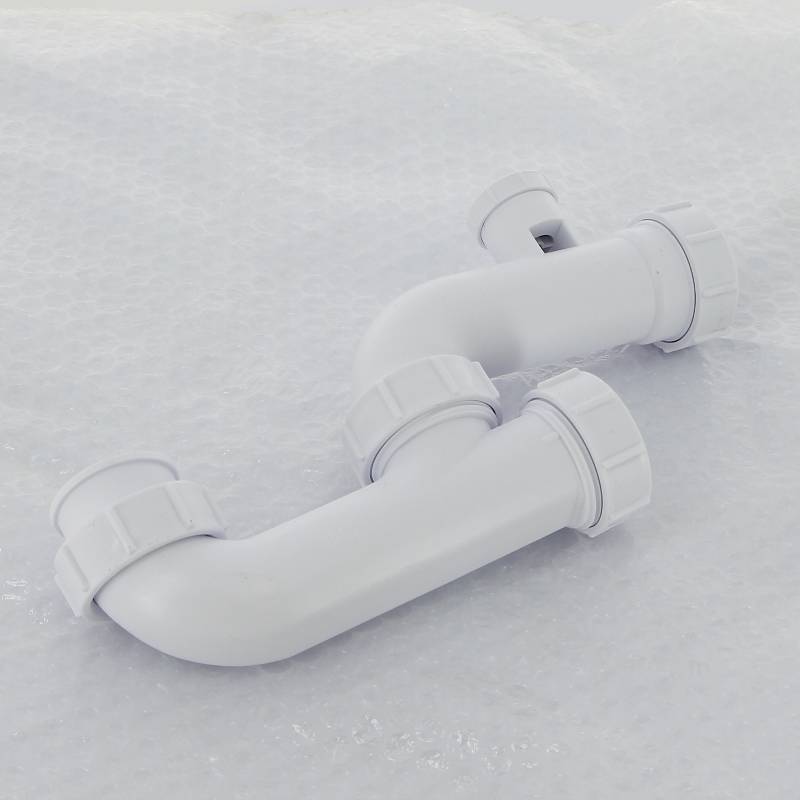 Сифон трубный McAlpine P-образный 1 1/2 х 40 мм с ревизией и клапаном MRB7-ANSV