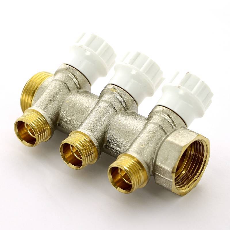 Коллектор никелированный Itap 465 1 НВ 3 выхода 1/2 Н 38 мм 465 1-3