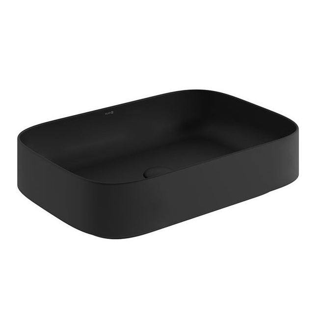 Раковина накладная Kludi RESA S 600x400 мм soft-edge черный матовый 58CW4039
