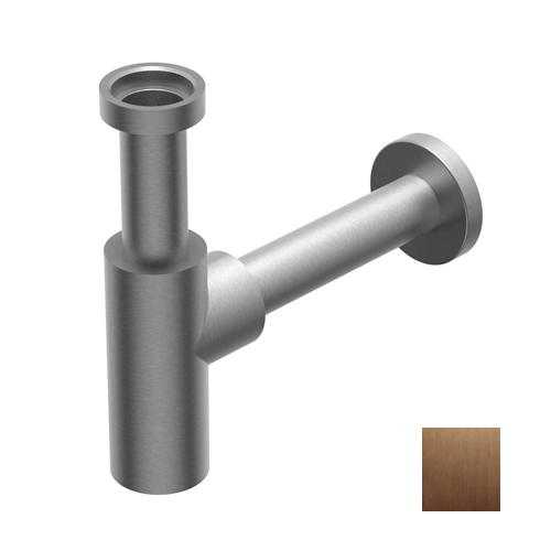 Сифон Ritmonio для биде бутылочный 1 1/4 Brushed Copper Stainless Steel PVD 78G001F47