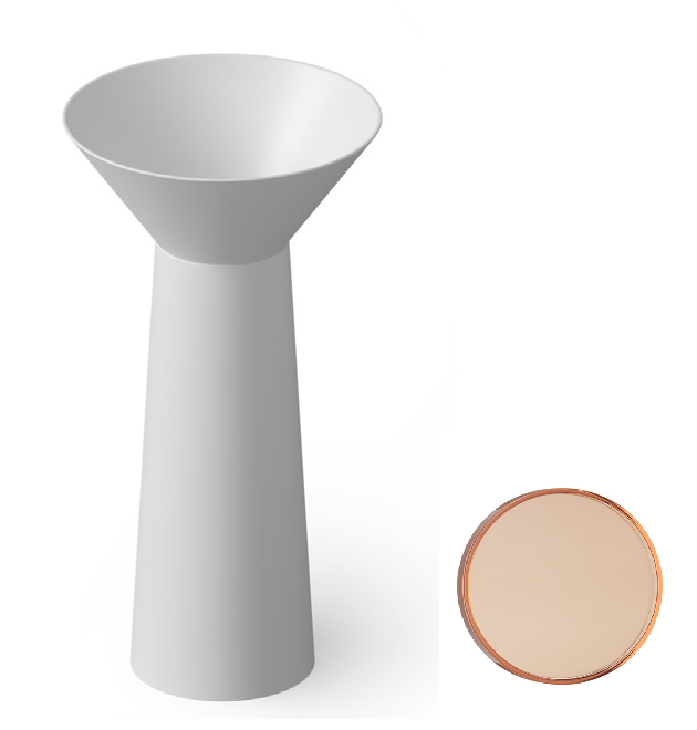 Раковина напольная DEA Design Pedestal Basin 480х480х900 мм Brown Copper DD2022480R9