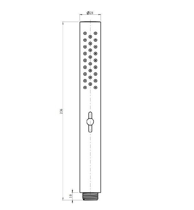 Ручной душ Splendy Sense V 28x226 мм 2 режима Gun Metal Brushed SV21728C4AB