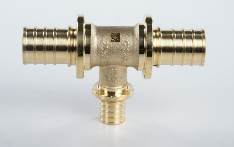 Тройник SANHA 3fit-Press 40х20х40 мм латунь DZR 11080671001