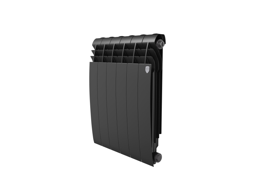 Радиатор алюминиевый Royal Thermo Biliner Alum 500 Noir Sable 6 секций боковое подключение НС-1250268
