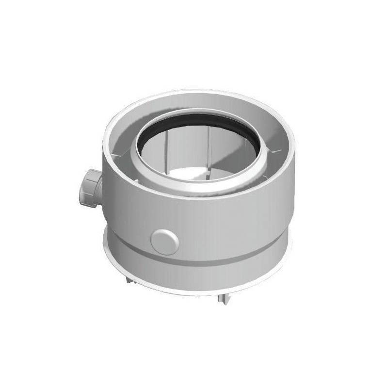 Переходник De Dietrich Naneo HR68 воздух-дымовые газы 80/125 мм S101688