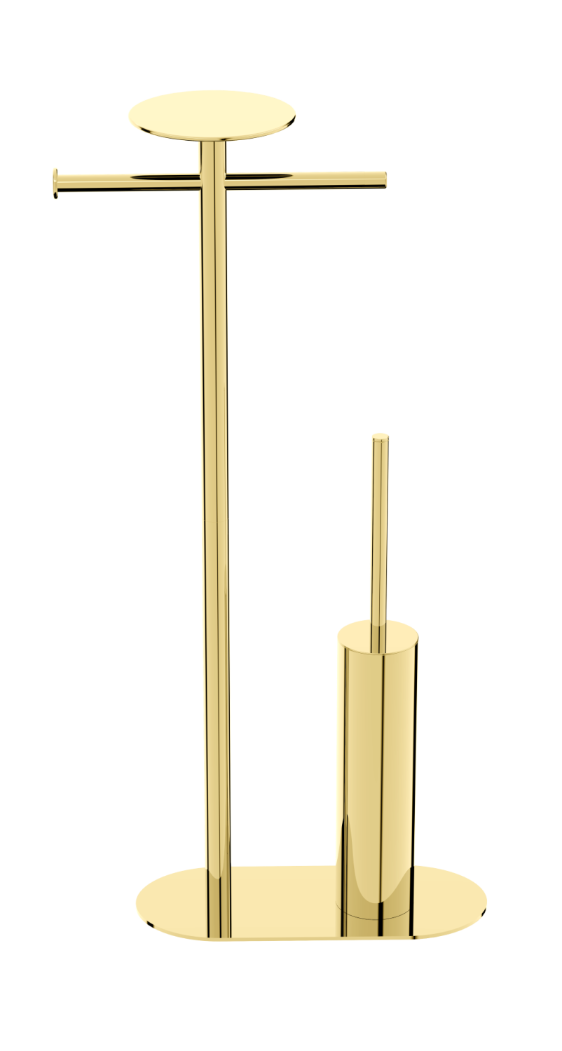 Стойка напольная Boheme Venturo ершик с держателем бумаги gold 10953-G