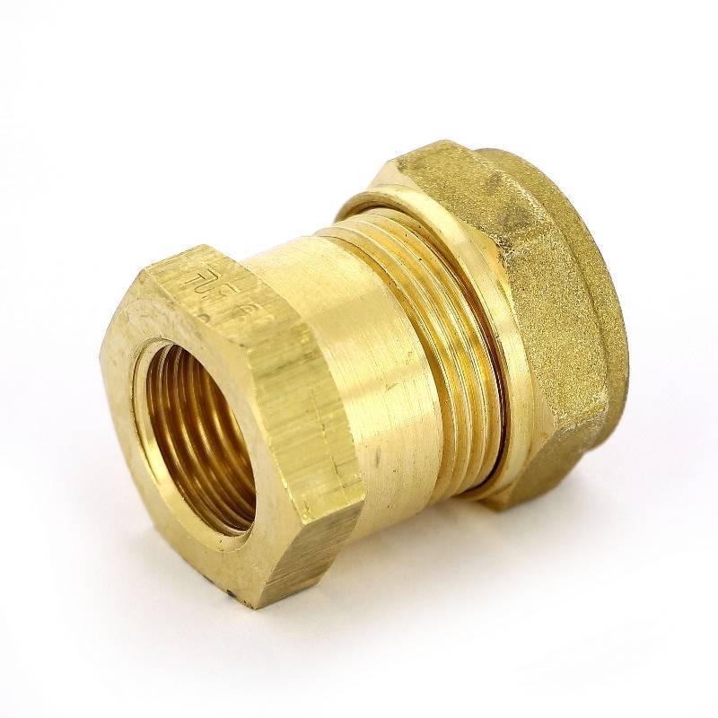 Муфта обжимная Tiemme 1100 22 мм х 1/2 ВР латунная 1000052