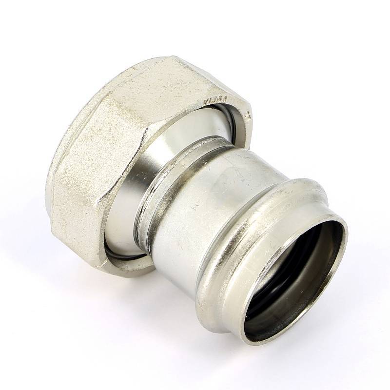 Муфта пресс Viega Sanpress Inox с накидной гайкой 42х2 нержавеющая сталь 437923