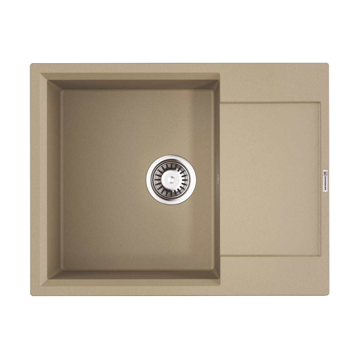 Кухонная мойка Omoikiri Daisen 65T CH Tetogranit 65х51 см крыло справа шампань 4993515