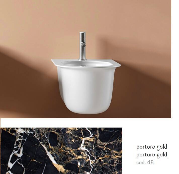 Биде подвесное Artceram CHIC 380x535x270 мм черный Portoro Gold CHB0014800