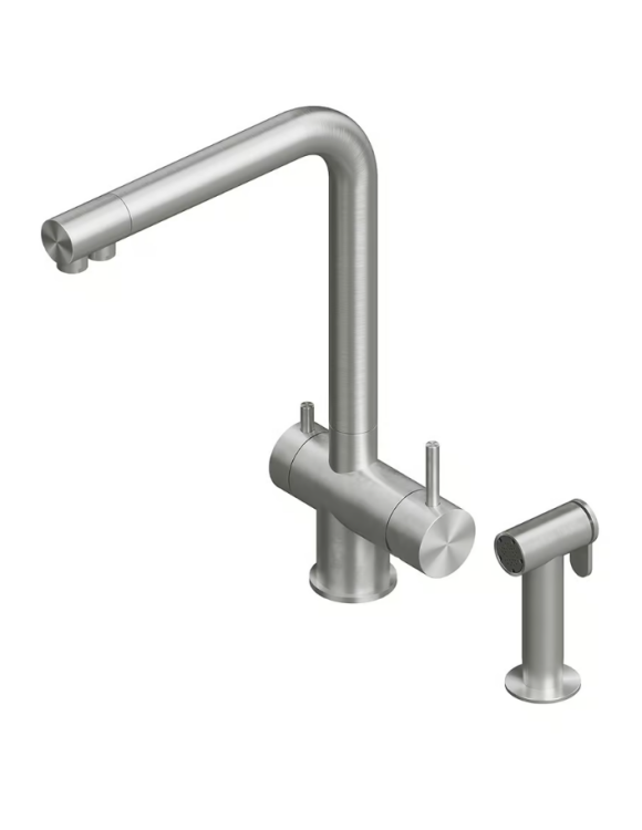 Смеситель для кухни Quadro design Idealaqua Inox цвет золото светлое 383DC0552OC