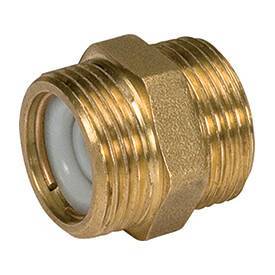 Ниппель Giacomini R189V 3/4 латунный с обратным клапаном R189VY004
