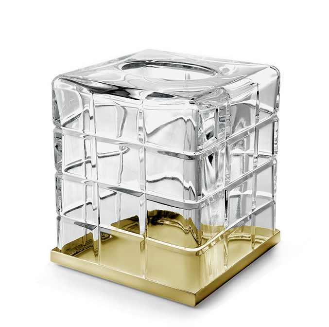 Контейнер для бумажных салфеток 3SC Palace настольный 130x130x150 мм золото PA71ACRGD
