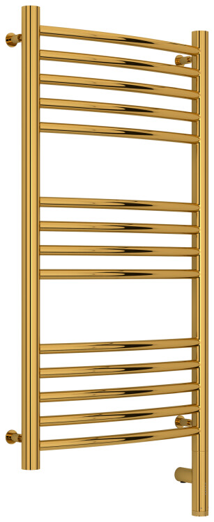 Полотенцесушитель электрический Сунержа Богема 3.0 выгнутая 800x400 мм МЭМ нижнее справа золото 03-5803-8040