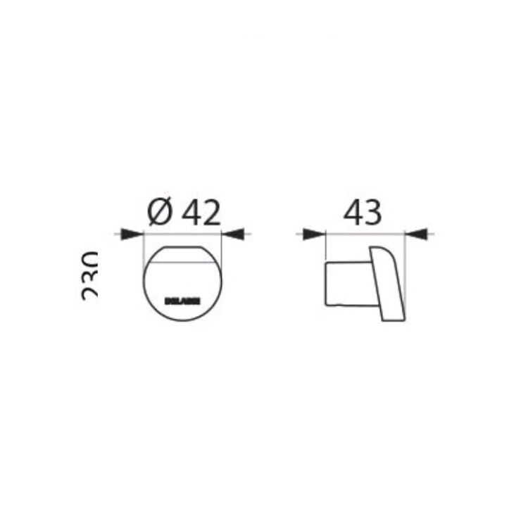 Крючок Delabie Be-Line 42x43x42 мм антрацит металлизированный 511943C