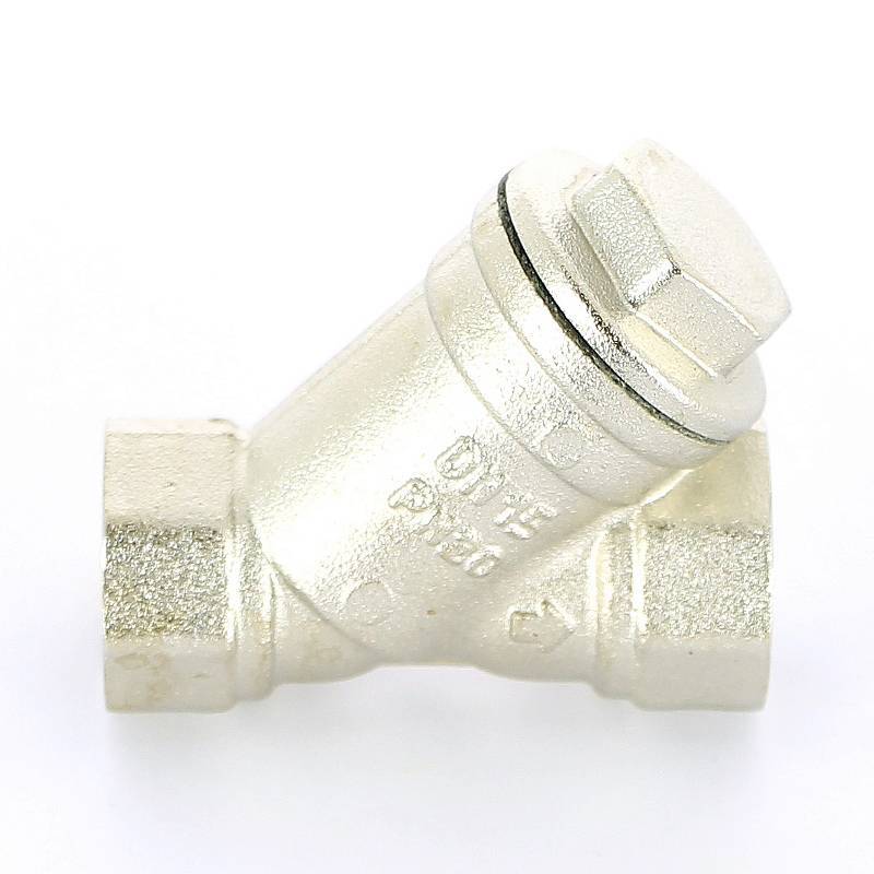 Фильтр косой Uni-Fitt ВВ 1/2 400 мкм с отверстием для пломбировки никелированный 211N2000